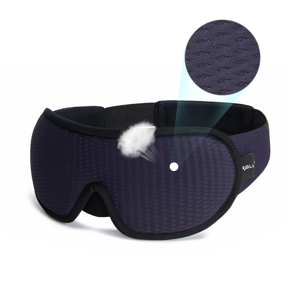 3D Padded Sleep Mask – Light-Blocking Eye Mask for Deep Rest, Travel & Meditation