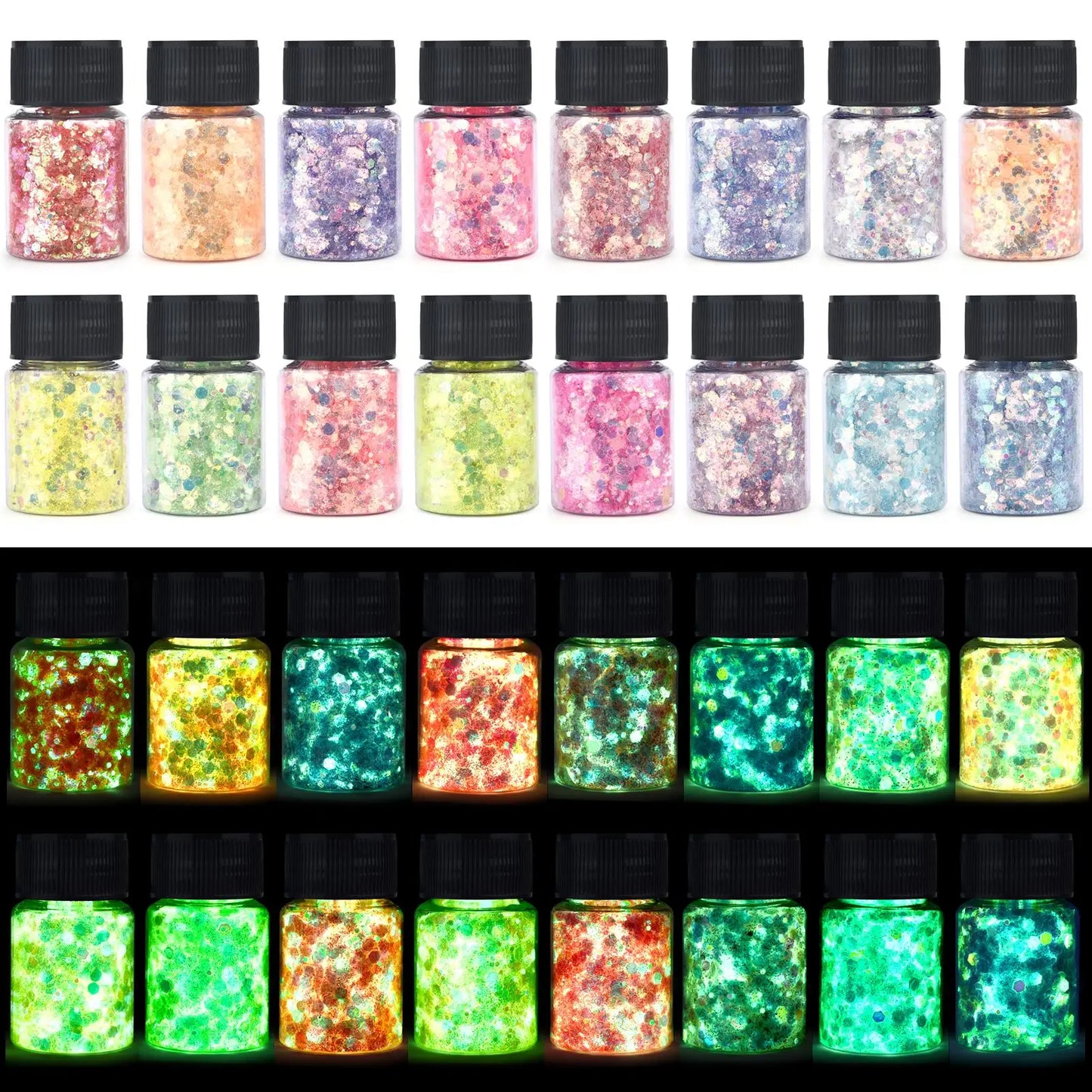 Luminous Hexagon Glitter – Sparkle that Shines Day and Night
