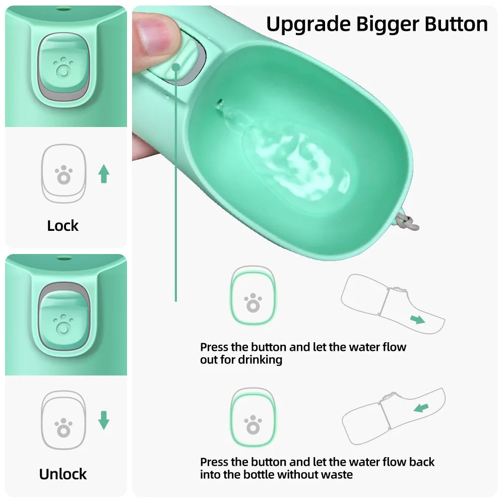 Portable Leakproof Pet Water Bottle – Reversible Flow Travel Dispenser for Dogs & Cats