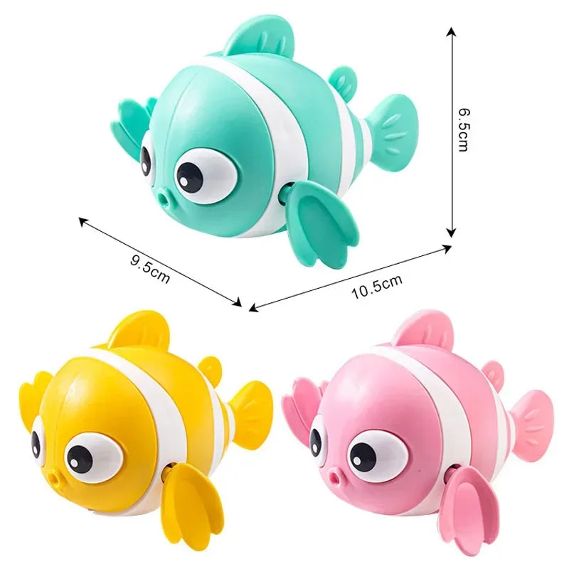 Floating Wind-Up Bath Fish Toys – Cute Clownfish for Toddlers and Babies