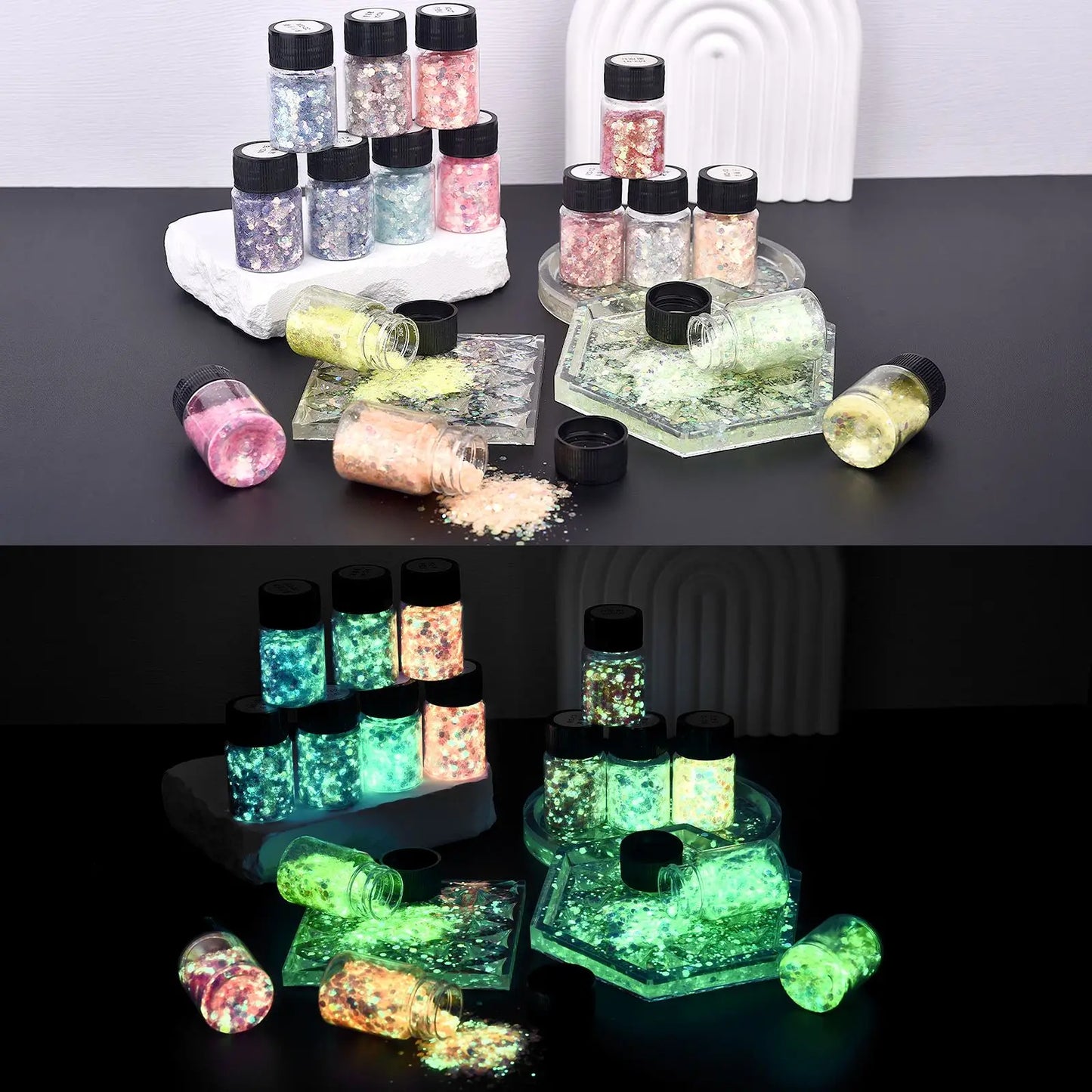 Luminous Hexagon Glitter – Sparkle that Shines Day and Night