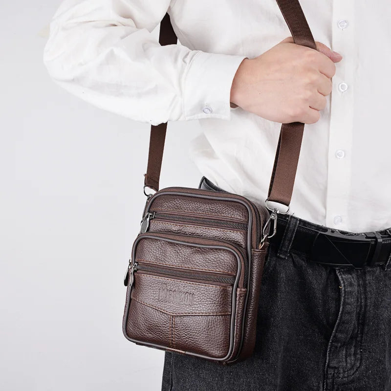 Men's Genuine Leather Crossbody Bag – Style & Practicality for Everyday Life