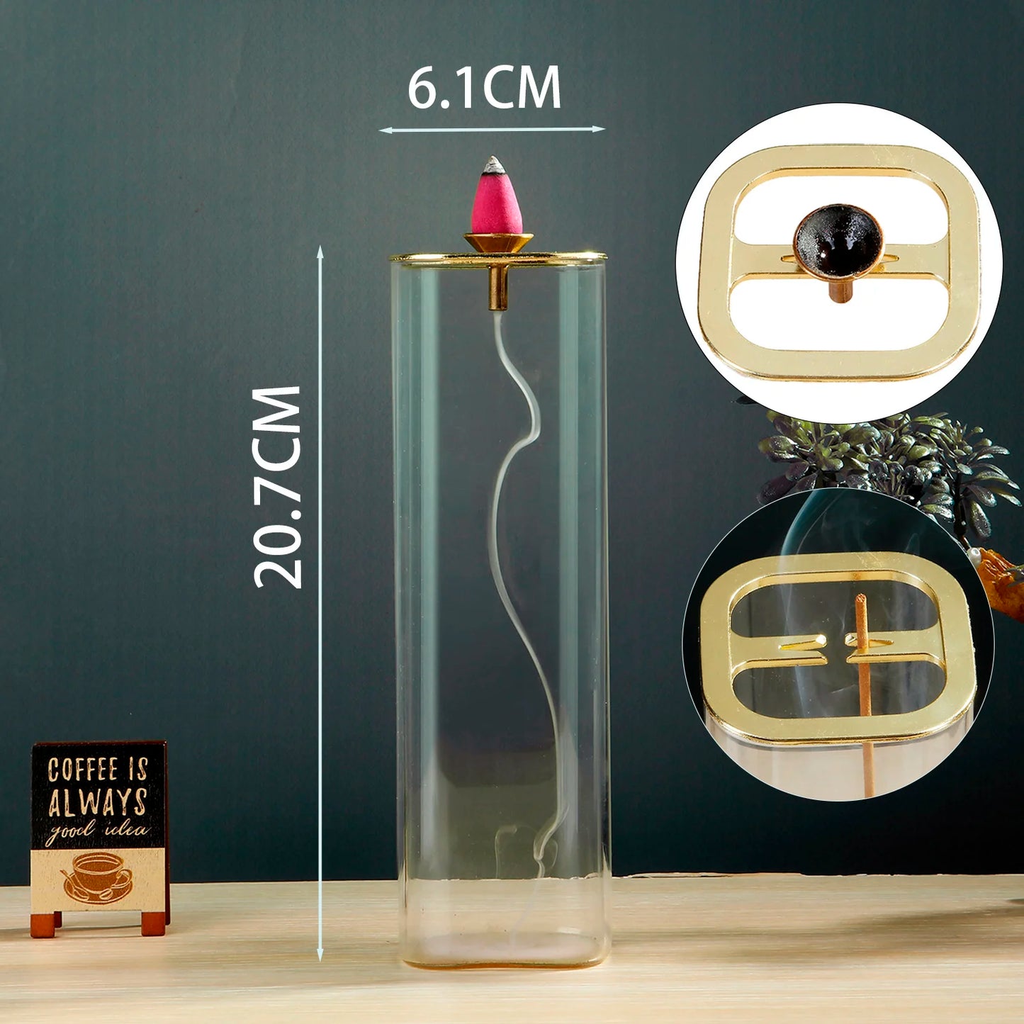 Modern Glass Incense Holder – Elegance and Calm in Every Whiff