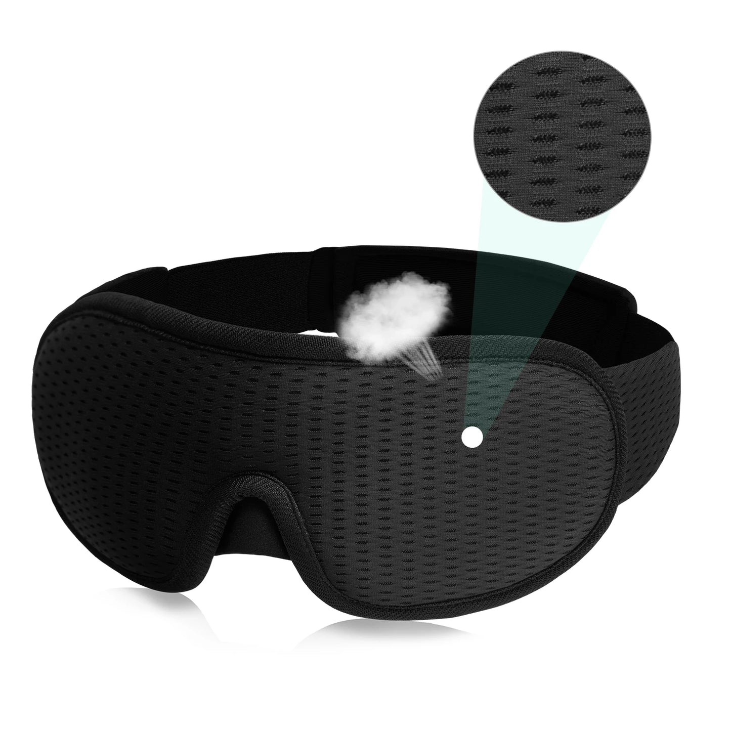 3D Padded Sleep Mask – Light-Blocking Eye Mask for Deep Rest, Travel & Meditation