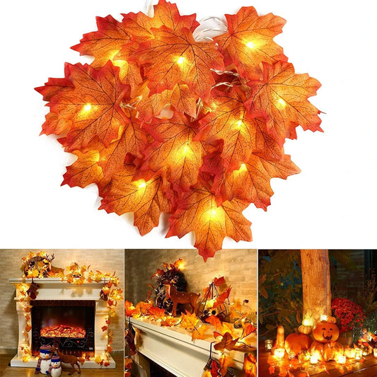 LED Leaf Garland Decoration – A Touch of Glow for Every Occasion!
