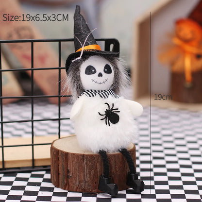 Halloween Hanging Witch & Pumpkin Dolls – Spooky Cute Tree Decorations for Home or Party