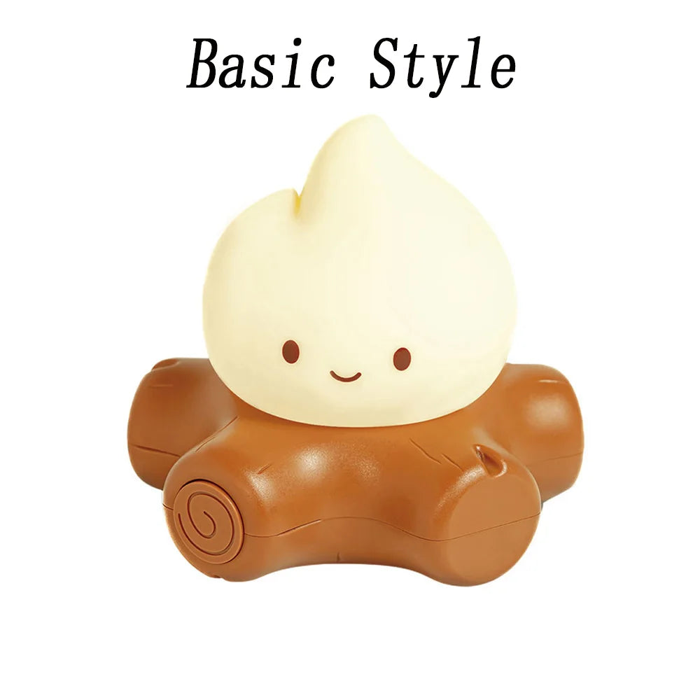 CosyGlow™ Dimmable LED Bedside Lamp – Cute, Rechargeable & Flame-Free Ambience