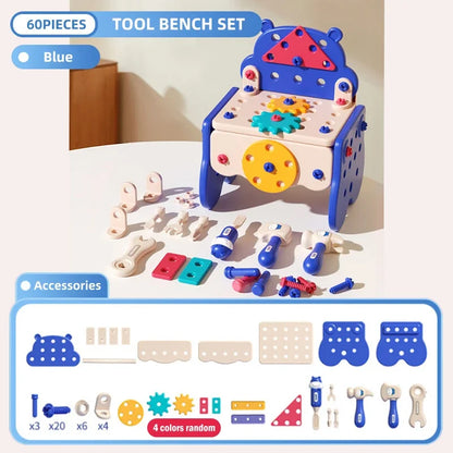Kids' Tool Set with Electric Drill – Pretend Play Construction Toolbox for Toddlers & Preschoolers (3+ Years)