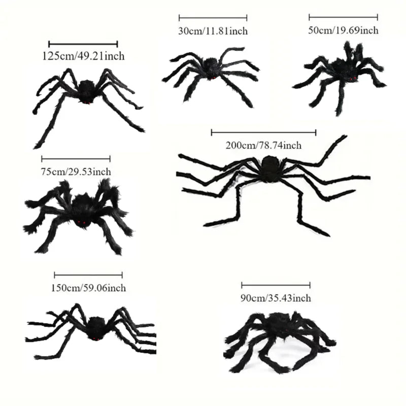 Giant Hairy Halloween Spider – Scary Outdoor Decoration for Haunted Scenes