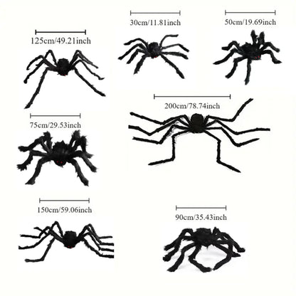 Giant Hairy Halloween Spider – Scary Outdoor Decoration for Haunted Scenes