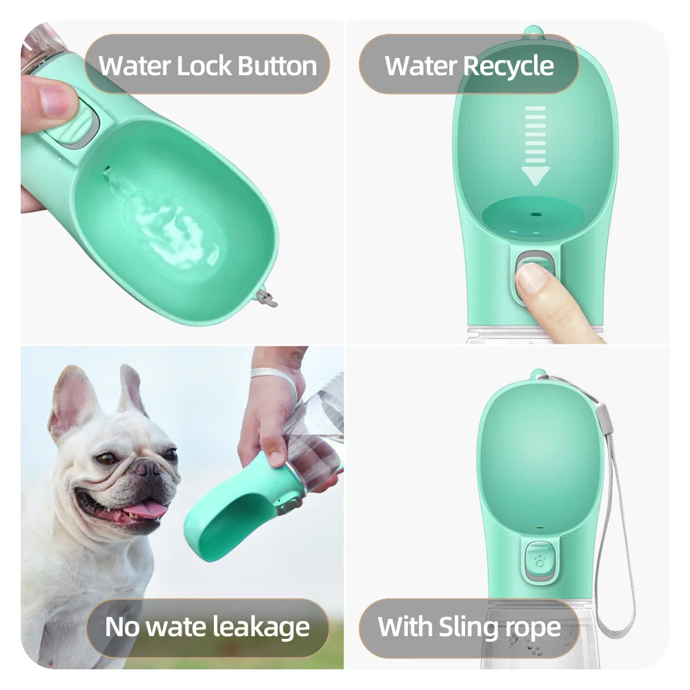 Portable Leakproof Pet Water Bottle – Reversible Flow Travel Dispenser for Dogs & Cats