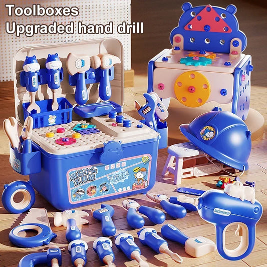 Kids' Tool Set with Electric Drill – Pretend Play Construction Toolbox for Toddlers & Preschoolers (3+ Years)