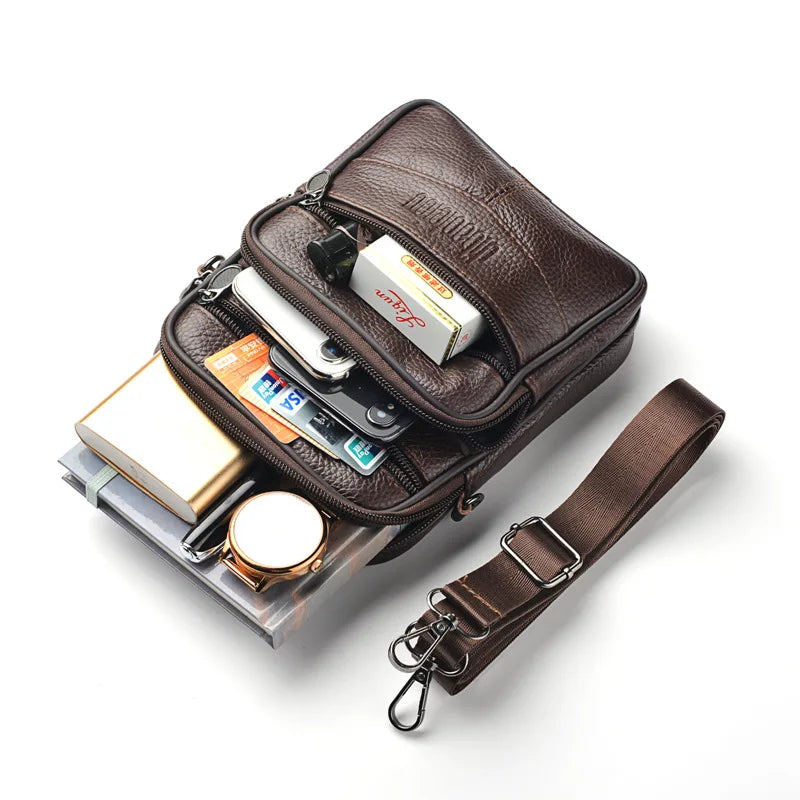 Men's Genuine Leather Crossbody Bag – Style & Practicality for Everyday Life
