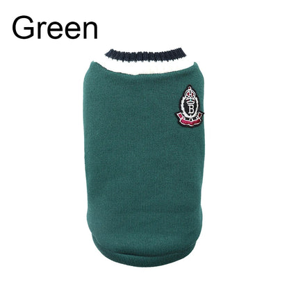 Festive V-Neck Pet Jumper – Cosy Winter Knit Sweater for Small Dogs & Cats
