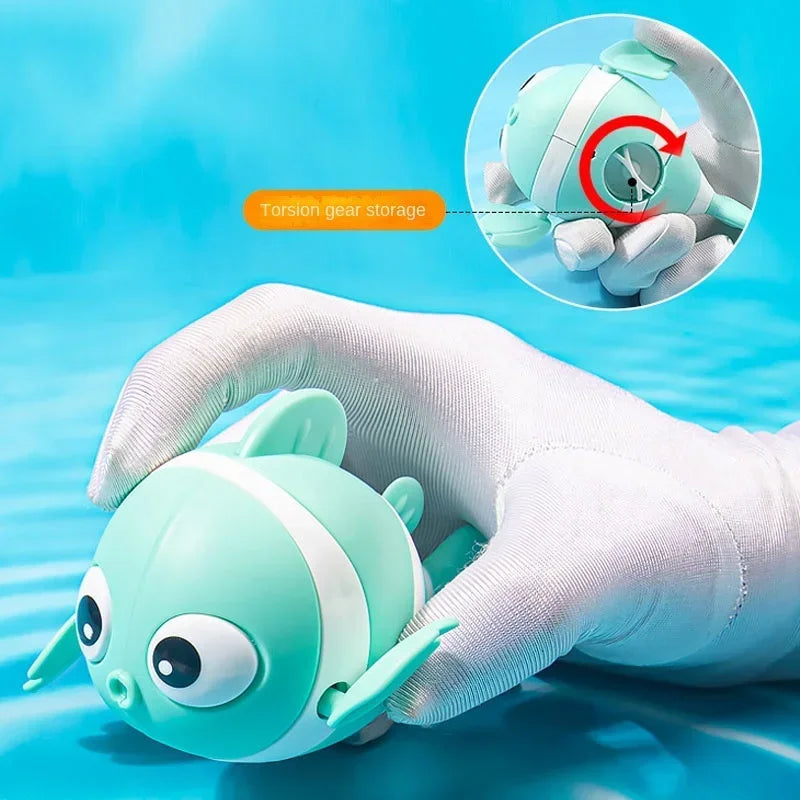 Floating Wind-Up Bath Fish Toys – Cute Clownfish for Toddlers and Babies