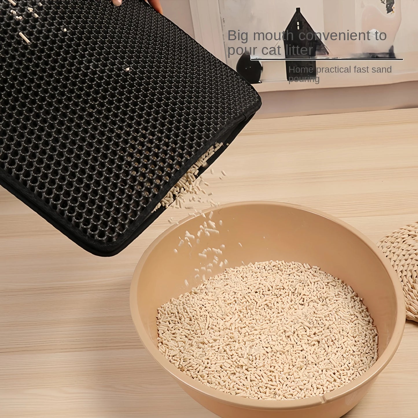 Waterproof Double-Layer Cat Litter Mat – Non-Slip, Easy-Clean EVA Trap for Mess-Free Floors