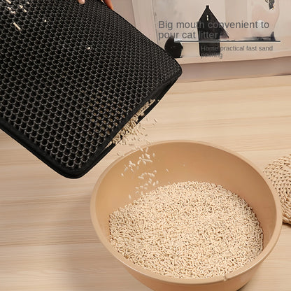 Waterproof Double-Layer Cat Litter Mat – Non-Slip, Easy-Clean EVA Trap for Mess-Free Floors