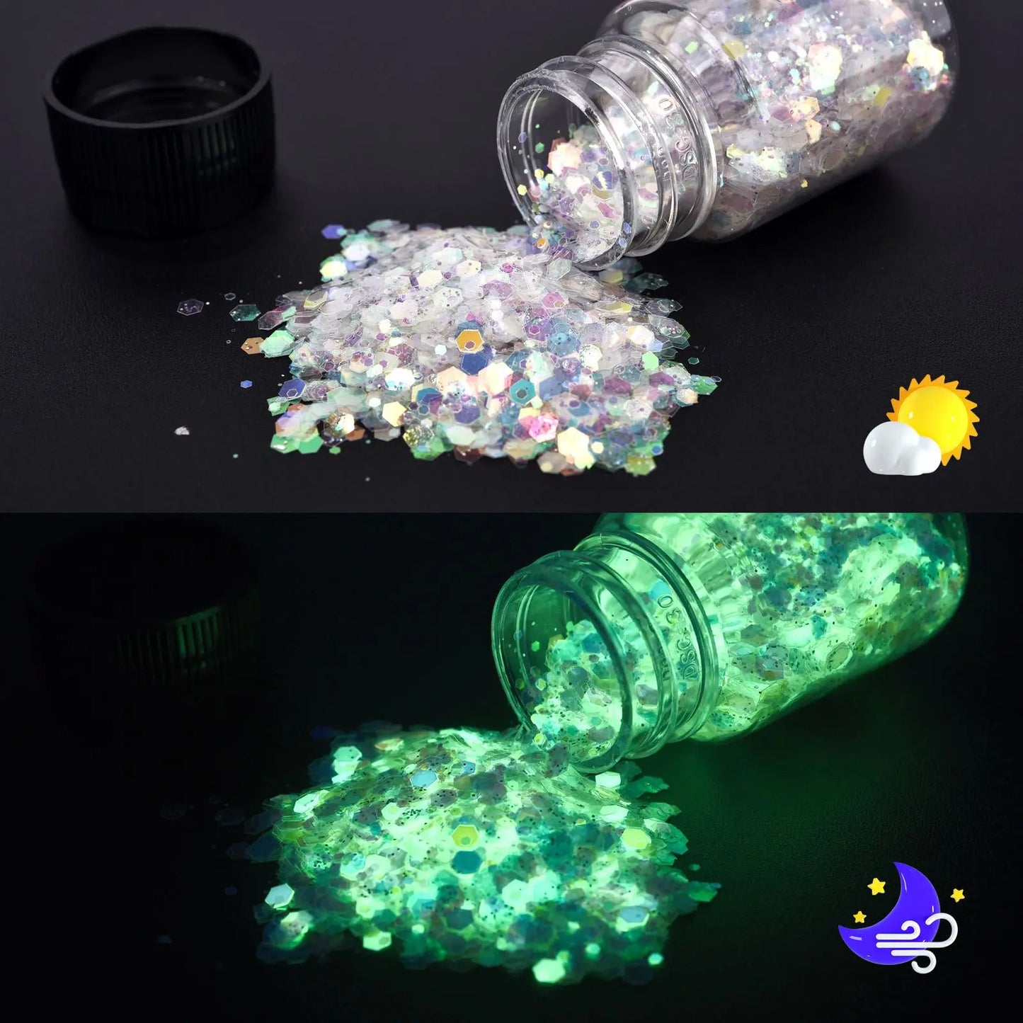 Luminous Hexagon Glitter – Sparkle that Shines Day and Night