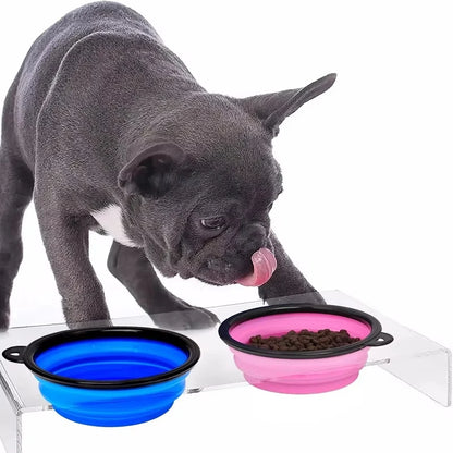 2-in-1 Foldable Silicone Pet Feeder – Portable Food & Water Bowl for Travel