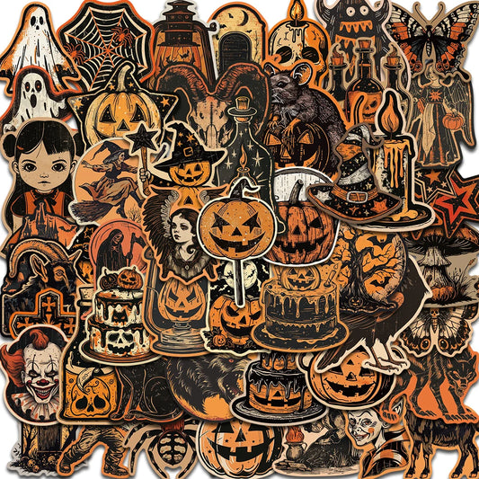 Vintage Halloween Sticker Set