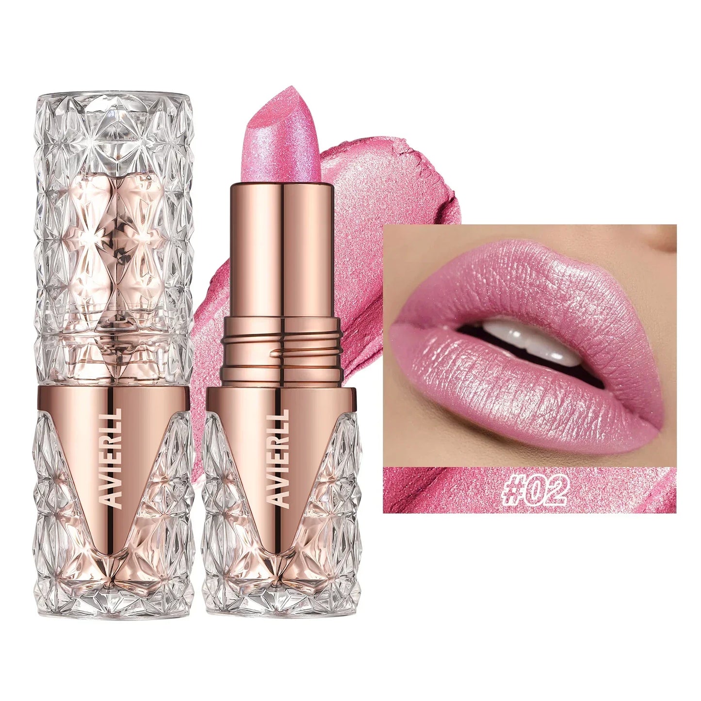Shimmer Glow Lipstick – Long-Lasting Waterproof Glitter Lip Colour with Moisturising Finish