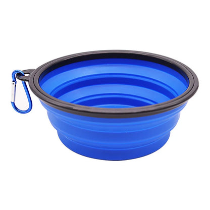 2-in-1 Foldable Silicone Pet Feeder – Portable Food & Water Bowl for Travel