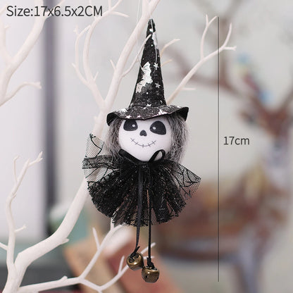 Halloween Hanging Witch & Pumpkin Dolls – Spooky Cute Tree Decorations for Home or Party