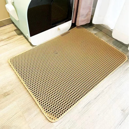 Waterproof Double-Layer Cat Litter Mat – Non-Slip, Easy-Clean EVA Trap for Mess-Free Floors