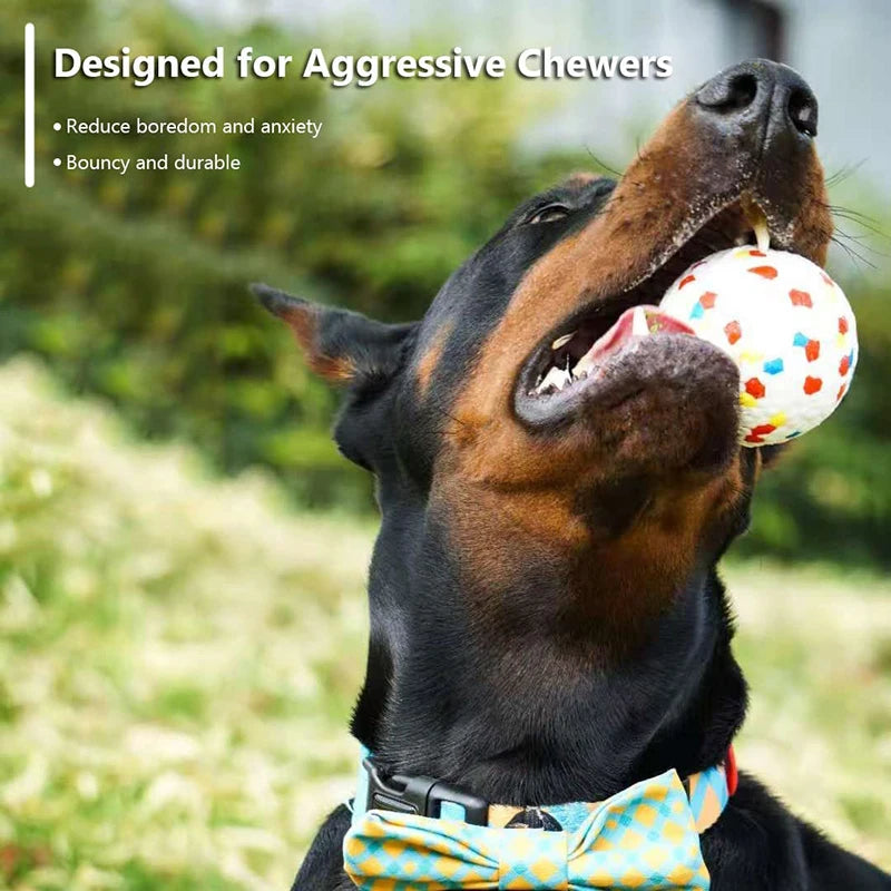 Durable Bounce Ball for Dogs – Silent Chew Toy for Small & Large Breeds