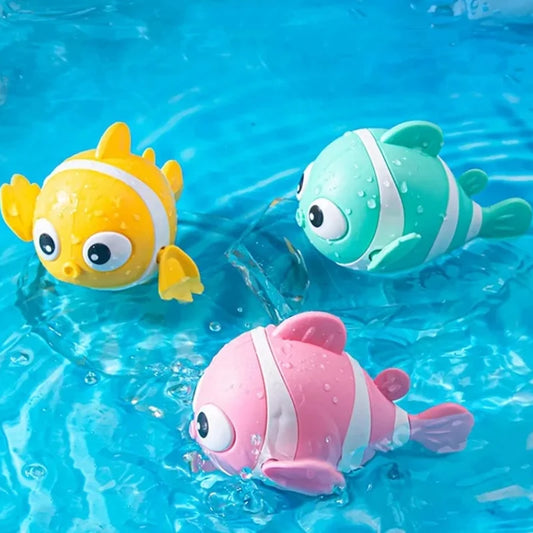 Floating Wind-Up Bath Fish Toys – Cute Clownfish for Toddlers and Babies