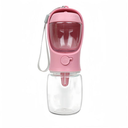2-in-1 Portable Pet Water Bottle with Food Storage – Leakproof Travel Feeder for Dogs & Cats