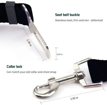 Adjustable Pet Car Seat Belt – Safety Harness Lead for Dogs & Cats