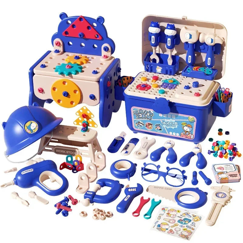 Kids' Tool Set with Electric Drill – Pretend Play Construction Toolbox for Toddlers & Preschoolers (3+ Years)