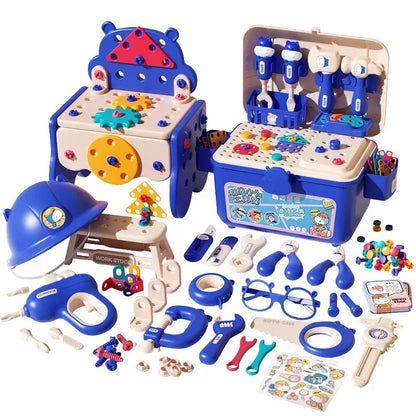 Kids' Tool Set with Electric Drill – Pretend Play Construction Toolbox for Toddlers & Preschoolers (3+ Years)