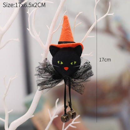 Halloween Hanging Witch & Pumpkin Dolls – Spooky Cute Tree Decorations for Home or Party