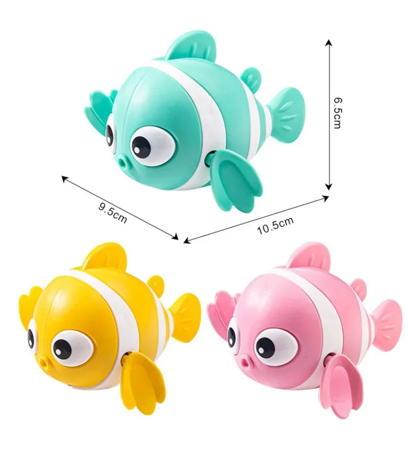 Floating Wind-Up Bath Fish Toys – Cute Clownfish for Toddlers and Babies