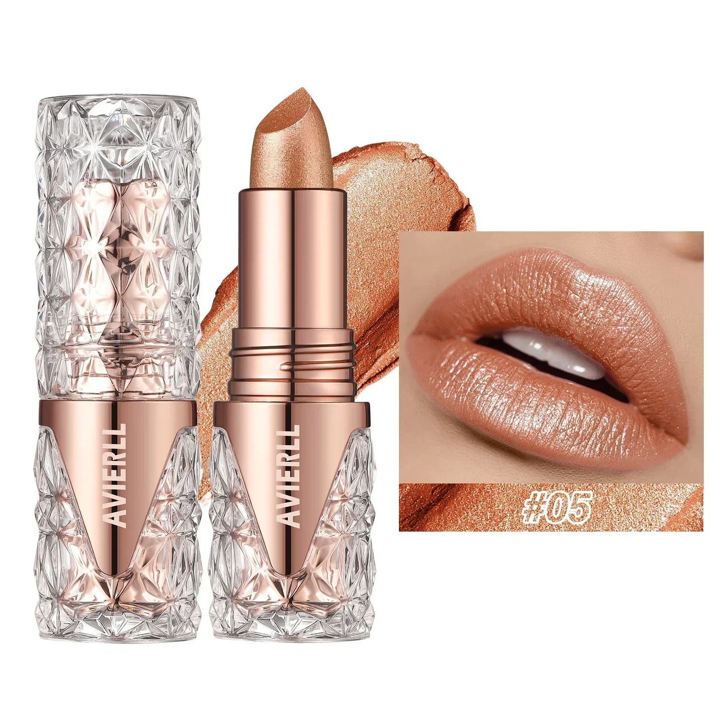 Shimmer Glow Lipstick – Long-Lasting Waterproof Glitter Lip Colour with Moisturising Finish
