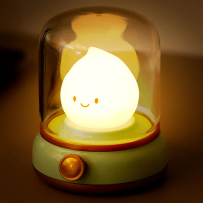 CosyGlow™ Dimmable LED Bedside Lamp – Cute, Rechargeable & Flame-Free Ambience