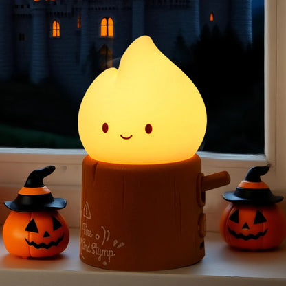 CosyGlow™ Dimmable LED Bedside Lamp – Cute, Rechargeable & Flame-Free Ambience