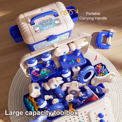 Kids' Tool Set with Electric Drill – Pretend Play Construction Toolbox for Toddlers & Preschoolers (3+ Years)