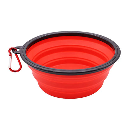 2-in-1 Foldable Silicone Pet Feeder – Portable Food & Water Bowl for Travel