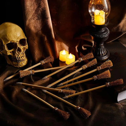 10 pcs Witch Broom Wooden Pencils – Magical Fun for Halloween
