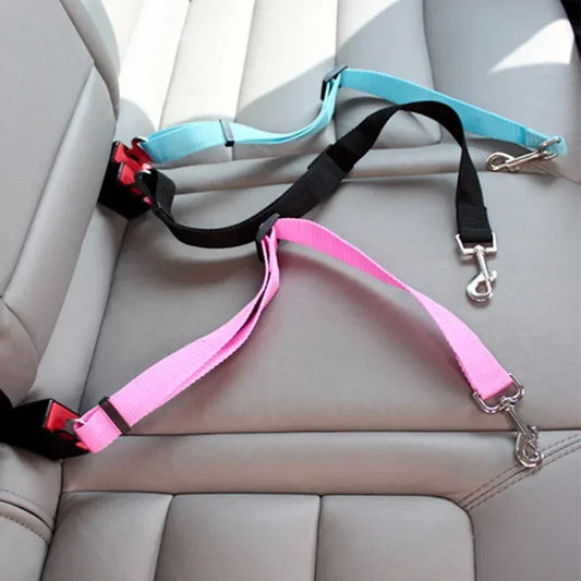 Adjustable Pet Car Seat Belt – Safety Harness Lead for Dogs & Cats
