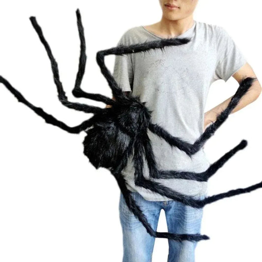 Giant Hairy Halloween Spider – Scary Outdoor Decoration for Haunted Scenes