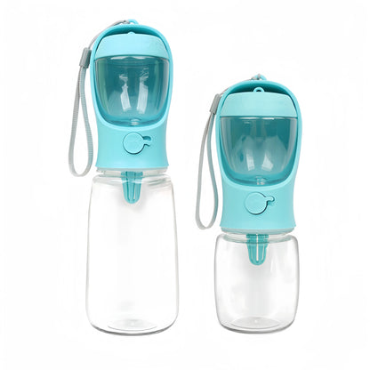 2-in-1 Portable Pet Water Bottle with Food Storage – Leakproof Travel Feeder for Dogs & Cats