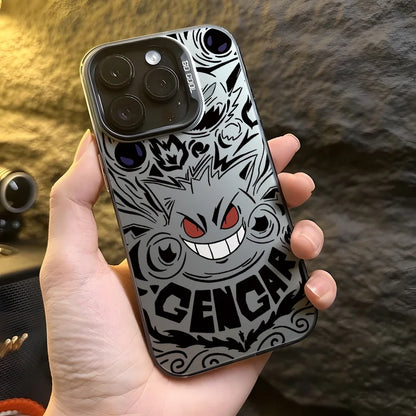 Anime Gengar Hard Case – Matte Protection with Ghostly Style. For iPhone 12 to 16 Pro Max