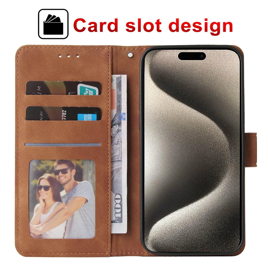 Magnetic Leather Wallet Case – For iPhone X to 12 Series