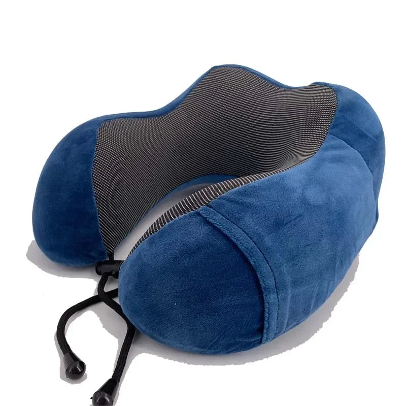 Memory Foam Travel Neck Pillow – U-Shaped Orthopaedic Support Cushion for Airplane & Home Use