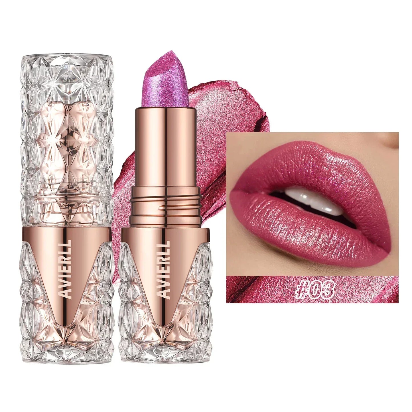 Shimmer Glow Lipstick – Long-Lasting Waterproof Glitter Lip Colour with Moisturising Finish