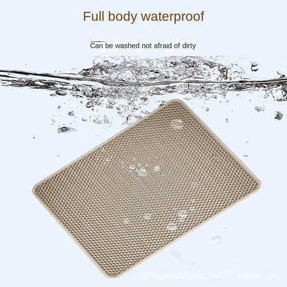 Waterproof Double-Layer Cat Litter Mat – Non-Slip, Easy-Clean EVA Trap for Mess-Free Floors